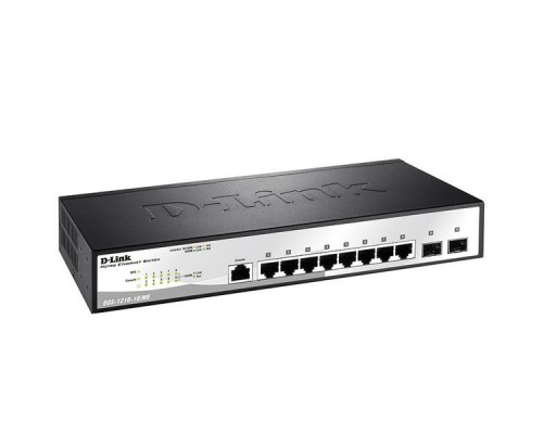 D-Link DGS-1210-10/ME Управляемый коммутатор 2 уровня с 8 портами 10/100/1000Base-T и 2 портами 1000Base-X SFP