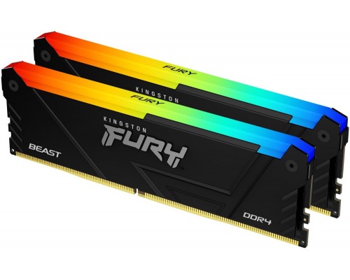 Оперативная память 32GB Kingston Fury Beast RGB KF436C18BB2AK2/32