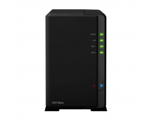 Сетевое хранилище Synology DS218Play 2xHDD Hot Plug, SATA(3,5''), DC1,4GhzCPU/1Gb/RAID0,1/ 2xUSB3.0/1GigEth/iSCSI/2xIPcam(upto15)/1xPS