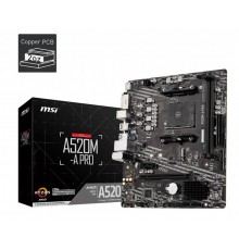 Материнская плата AMD A520 SAM4 MATX A520M-A PRO MSI                                                                                                                                                                                                      