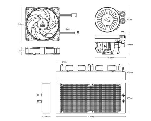 Жидкостная система охлаждения Arctic Cooling Arctic Liquid Freezer III-280 ACFRE00151A