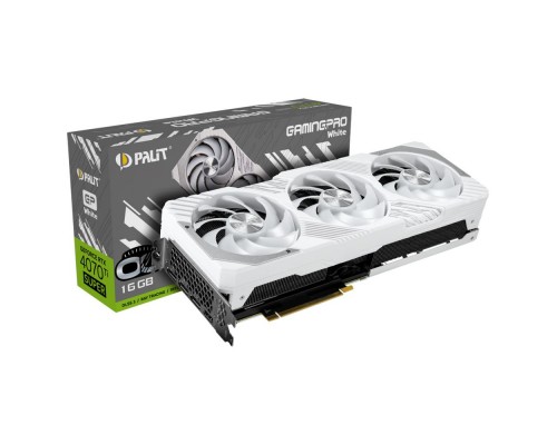 Видеокарта Palit RTX4070Ti SUPER GAMINGPRO WHITE OC 16GB NED47TST19T2-1043W