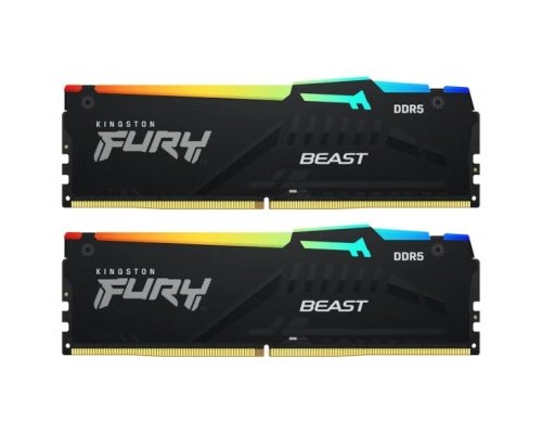 Оперативная память 32GB Kingston Fury Beast Black RGB KF560C36BBEAK2/32