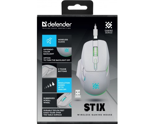 Игровая мышь беспроводная Defender Stix GM-009 52009