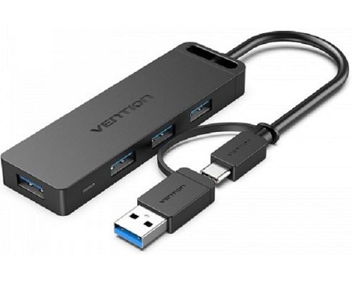 Концентратор Vention OTG USB-C+USB 3.0 / 4xUSB 3.0 CHTBB