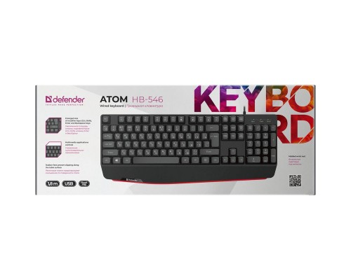 Проводная клавиатура Defender Atom HB-546 RU 45546