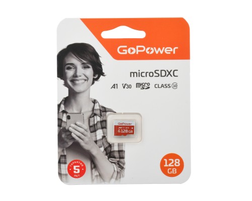 Карта памяти 128GB GoPower 00-00025683