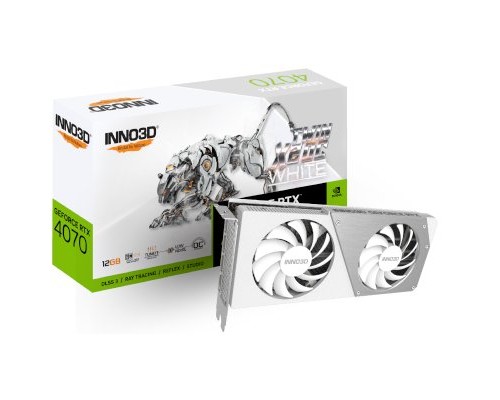 Видеокарта Inno3D nVidia GeForce RTX 4070 Twin X2 OC White 12Gb N40702-126XX-183052V