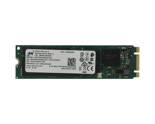 Накопитель SSD Micron 5300 PRO 960Gb MTFDDAV960TDS-1AW1ZABYY