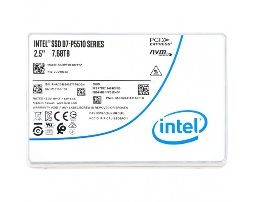 Накопитель SSD Intel D7-P5510 7.68Tb SSDPF2KX076TZ01