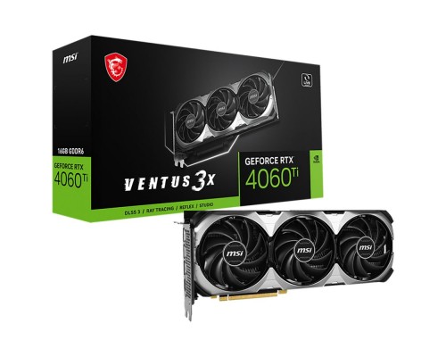 Видеокарта MSI RTX4060Ti VENTUS 3X 16GB RTX 4060 Ti VENTUS 3X 16G