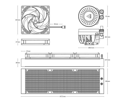 Жидкостная система охлаждения Arctic Cooling Arctic Liquid Freezer III-420