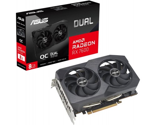 Видеокарта ASUS AMD Radeon RX 7600 DUAL OC V2 DUAL-RX7600-O8G-V2