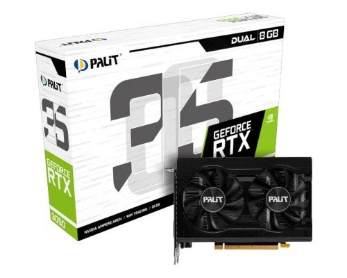 Видеокарта Palit nVidia GeForce RTX 3050 Dual V1 8Gb NE63050018P1-1070D V1