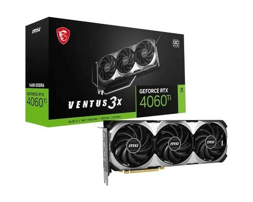 Видеокарта MSI nVidia GeForce RTX 4060 Ti Ventus 3X 16G