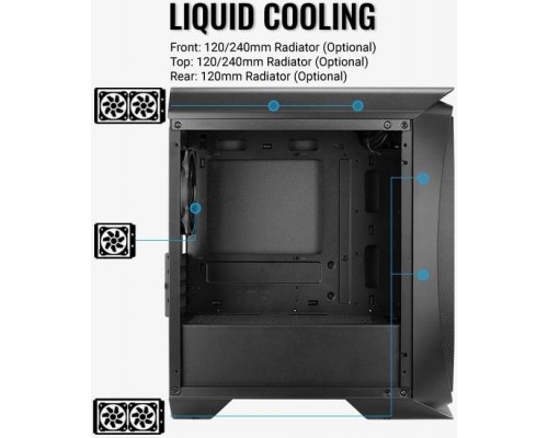 Корпус AeroCool Aero One Mini Frost-G-BK-v1