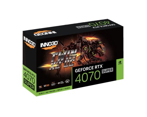 Видеокарта Inno3D nVidia GeForce RTX 4070 Super Twin X2 OC 12Gb N407S2-126XX-186162N