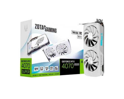 Видеокарта Zotac RTX4070 SUPER ТWIN EDGE ОС WHITE ED 12GB