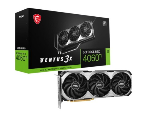 Видеокарта MSI GeForce RTX 4060 Ti VENTUS 3X E OC 8G