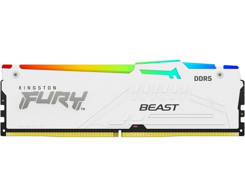 Оперативная память 32Gb Kingston Fury Beast White RGB KF552C40BWA-32