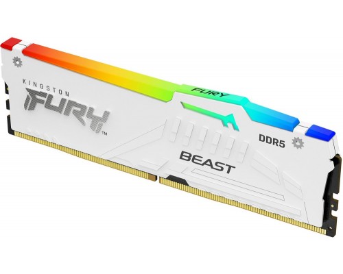 Оперативная память 32Gb Kingston Fury Beast White RGB KF552C40BWA-32