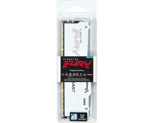 Оперативная память 32Gb Kingston Fury Beast White RGB KF552C40BWA-32