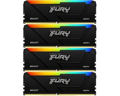 Оперативная память 32Gb Kingston Fury Beast RGB KF432C16BB2AK4/32