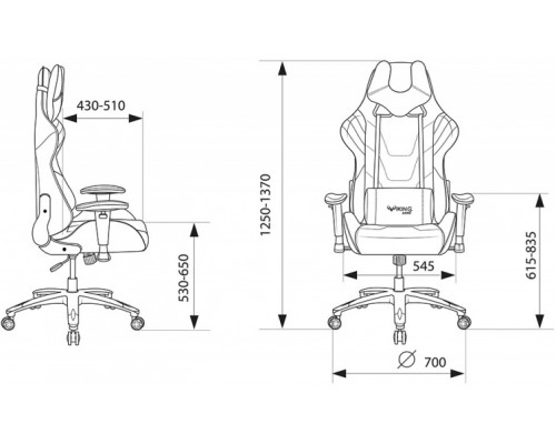 Кресло игровое Бюрократ VIKING 4 AERO BLACK EDITION