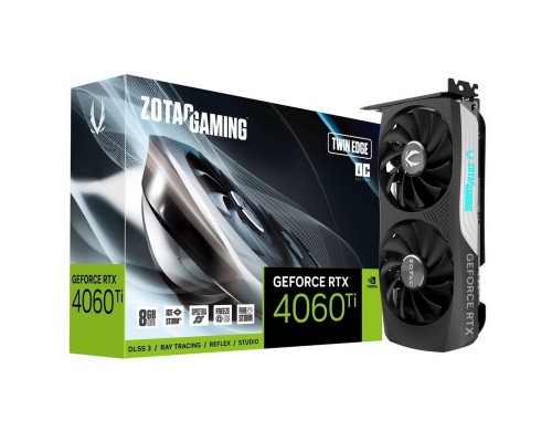 Видеокарта Zotac nVidia GeForce RTX 4060 Ti Twin Edge OC 8Gb ZT-D40610H-10M