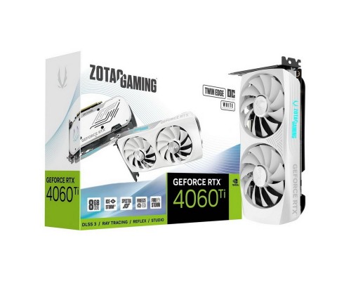 Видеокарта Zotac nVidia GeForce RTX 4060 Ti Twin Edge OC White Edition 8Gb ZT-D40610Q-10M