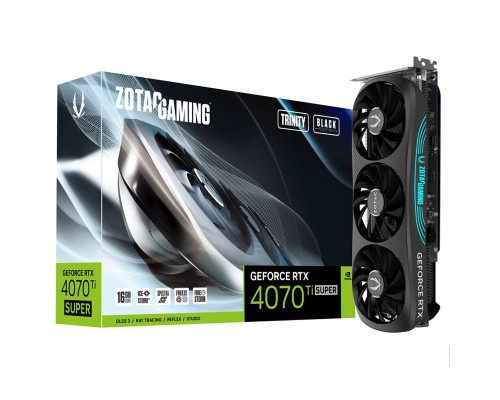 Видеокарта Zotac nVidia GeForce RTX 4070 Ti Super Trinity Black Edition 16Gb ZT-D40730D-10P