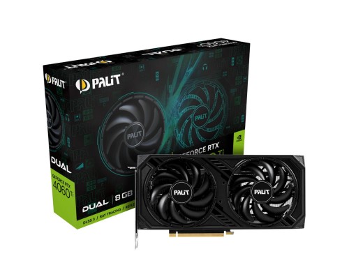 Видеокарта Palit nVidia GeForce RTX 4060 Ti Dual 8Gb NE6406T019P1-1048D