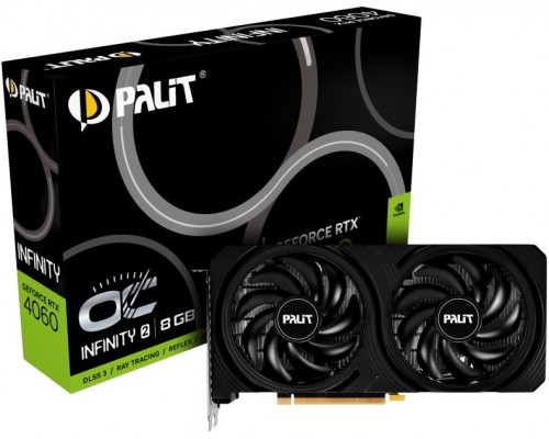 Видеокарта Palit nVidia GeForce RTX 4060 Infinity 2 OC 8Gb NE64060S19P1-1070L