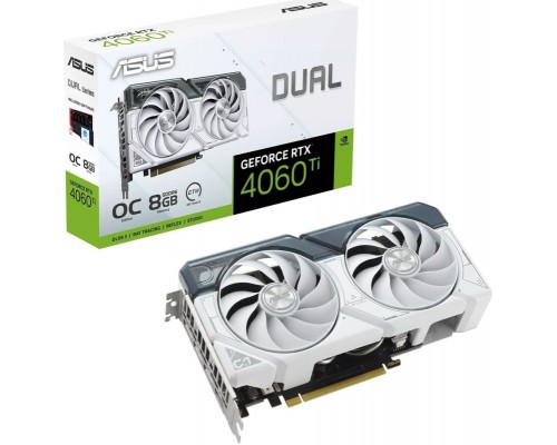 Видеокарта ASUS nVidia GeForce RTX 4060 Ti 8Gb DUAL-RTX4060TI-O8G-WHITE