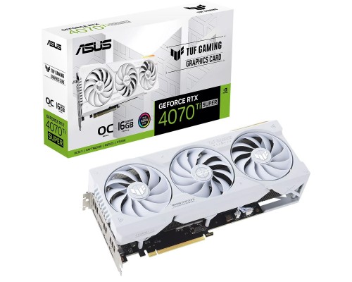 Видеокарта ASUS GeForce RTX4070Ti SUPER OC 16GB TUF-RTX4070TIS-O16G-WHITE-GAMING