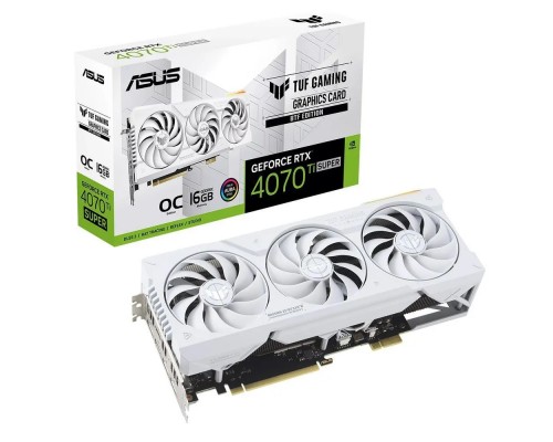 Видеокарта ASUS nVidia GeForce RTX 4070 Ti SUPER 16G TUF-RTX4070TIS-O16G-BTF-WHITE