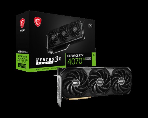 Видеокарта MSI nVidia GeForce RTX 4070 Ti Super 16G Ventus 3X Black OC