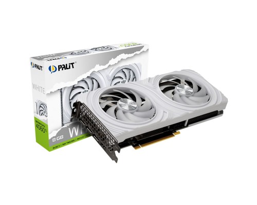 Видеокарта Palit nVidia GeForce RTX 4060 Ti Dual White 8Gb NE6406T019P1-1048L