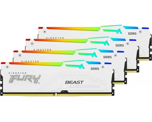 Оперативная память 64GB Kingston Fury Beast White RGB XMP KF560C40BWAK4-64