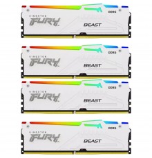 Оперативная память 64GB Kingston Fury Beast White RGB XMP KF552C40BWAK4-64                                                                                                                                                                                