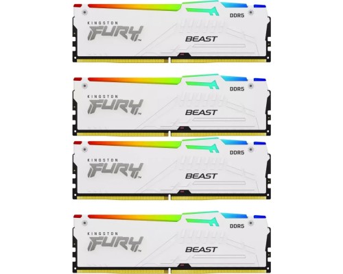 Оперативная память 64GB Kingston Fury Beast White RGB XMP KF552C40BWAK4-64