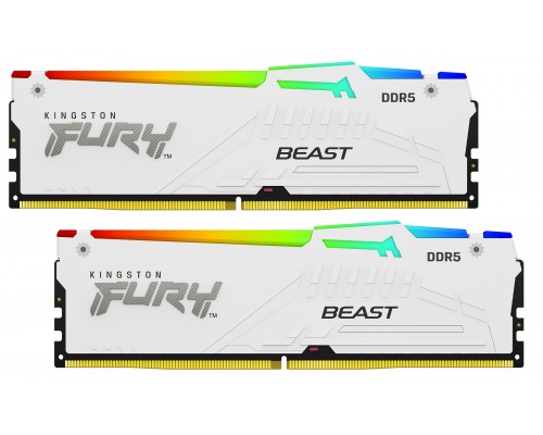 Оперативная память 64GB Kingston Fury Beast White RGB Expo KF556C36BWEAK2-64