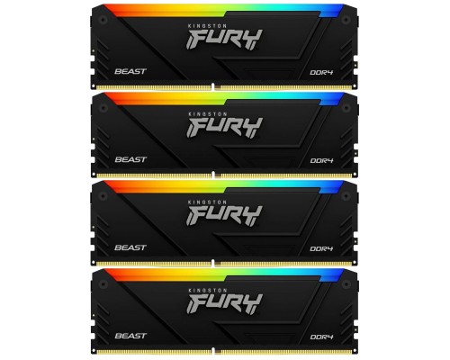 Оперативная память 64GB Kingston Fury Beast RGB Black XMP KF432C16BB2AK4/64