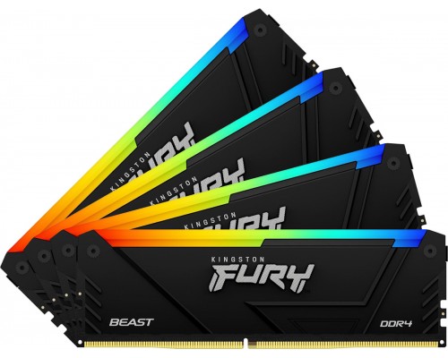 Оперативная память 64GB Kingston Fury Beast RGB Black XMP KF432C16BB2AK4/64