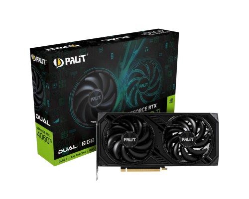 Видеокарта Palit nVidia GeForce RTX 4060 Ti Dual 8Gb NE6406T019P1-1060D