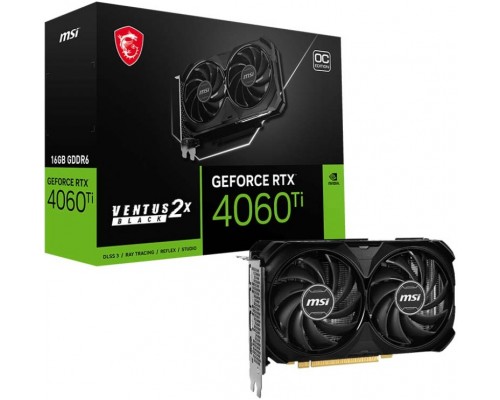 Видеокарта MSI nVidia GeForce RTX 4060 Ti Ventus 2X Black 16G