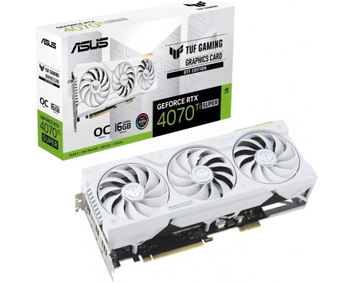 Видеокарта ASUS nVidia GeForce RTX 4070 Ti Super 16Gb TUF-RTX4070TIS-16G-BTF-WHITE