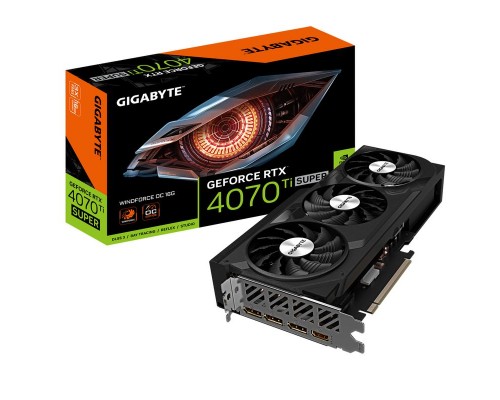 Видеокарта GigaByte nVidia GeForce RTX 4070 Ti Super 16Gb GV-N407TSWF3OC-16GD Видеокарта GigaByte nVidia GeForce RTX 4070 Ti Super 16Gb GV-N407TSWF3OC-16GD