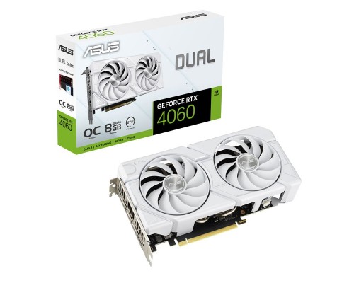 Видеокарта ASUS nVidia GeForce RTX 4060 8Gb DUAL-RTX4060-O8G-EVO-WHITE