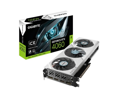 Видеокарта GigaByte nVidia GeForce RTX 4060 8Gb GV-N4060EAGLEOC ICE-8GD